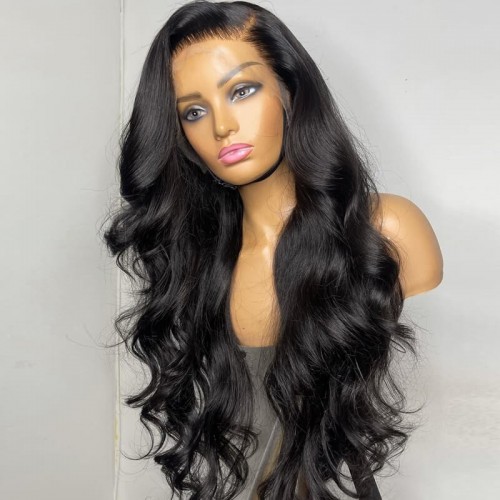 360 Lace Frontal Wig Brazilian Body Wave Virgin Human Hair Wigs Breathable Lace Wig