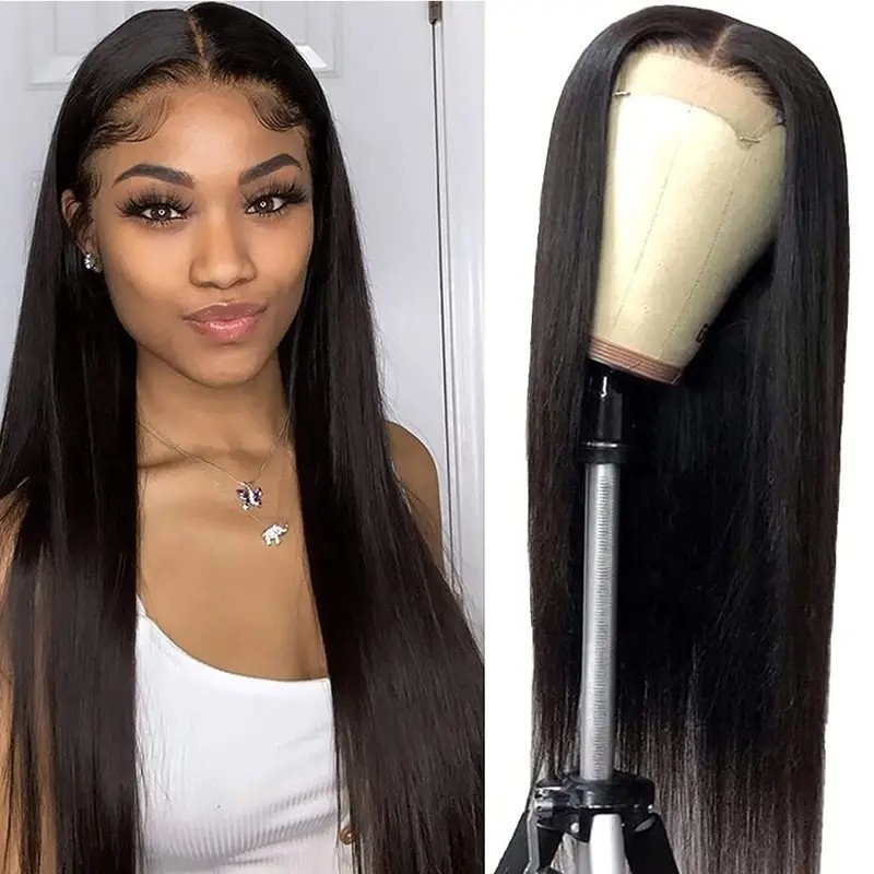 Nuiee Invisible 4x4 HD Lace Front Wigs Smooth Straight Human Hair HD Lace Wigs Giving Scalp