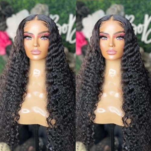 Nuiee Glueless Deep Wave HD Lace Wig 5*5 Lace Closure Wig High Density Full and Thick