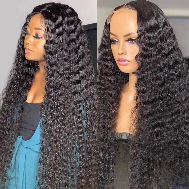 Nuiee Deep Wave 13x4 Lace Front Hairstylist Pre Plucked Wig