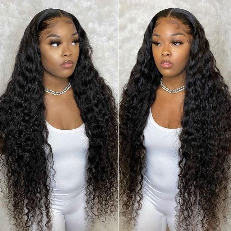 Toni Olaoye 13x4 HD Undetectable Transparent Brazilian Water Wave Lace Front Human Hair Wigs