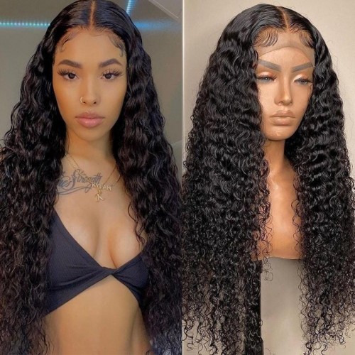 Brand Day Water Wave Lace Front Wig 150% Density Flash Sale