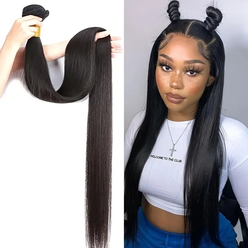 Brazilian Hair Weft Human Hair Bundles Weave Straight Bundles 30 32 34 Inch Bundles Remy Hair Extensions For Women