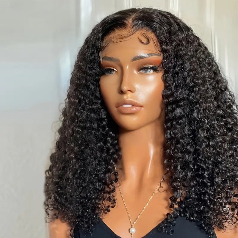 150%13x4 Lace Front Wigs Human Hair For Women Bob Deep Curly Wave Frontal Curly Lace Wigs Pre Plucked With Baby Hair