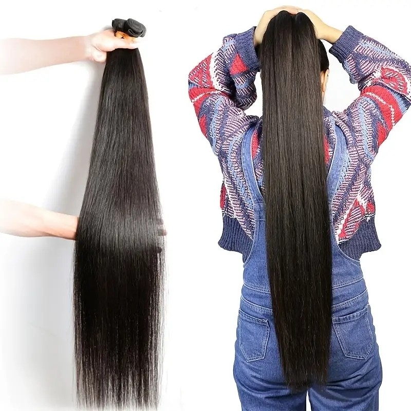 Brazilian Hair Weft Human Hair Bundles Weave Straight Bundles 30 32 34 Inch Bundles Remy Hair Extensions For Women