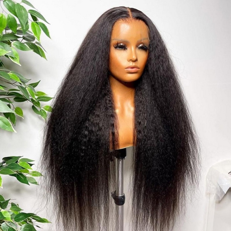 Kinky Straight 5*5 Lace Closure Wigs Pre Plucked Affordable Human Hair Wigs | Nuiee HAIR