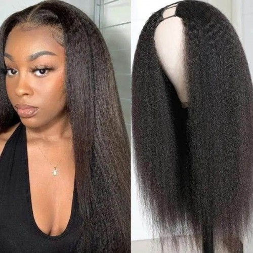 Kinky Straight U Part Human Hair Glueless wigs | Lush Locks HAIR