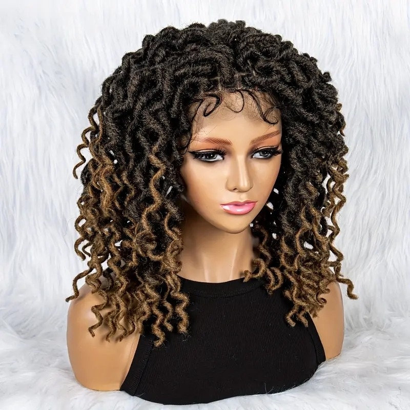 Braided Wigs Synthetic Full Lace Wig For Women Wig Braid Braiding Hair Knotless Box Short Braids Wigs