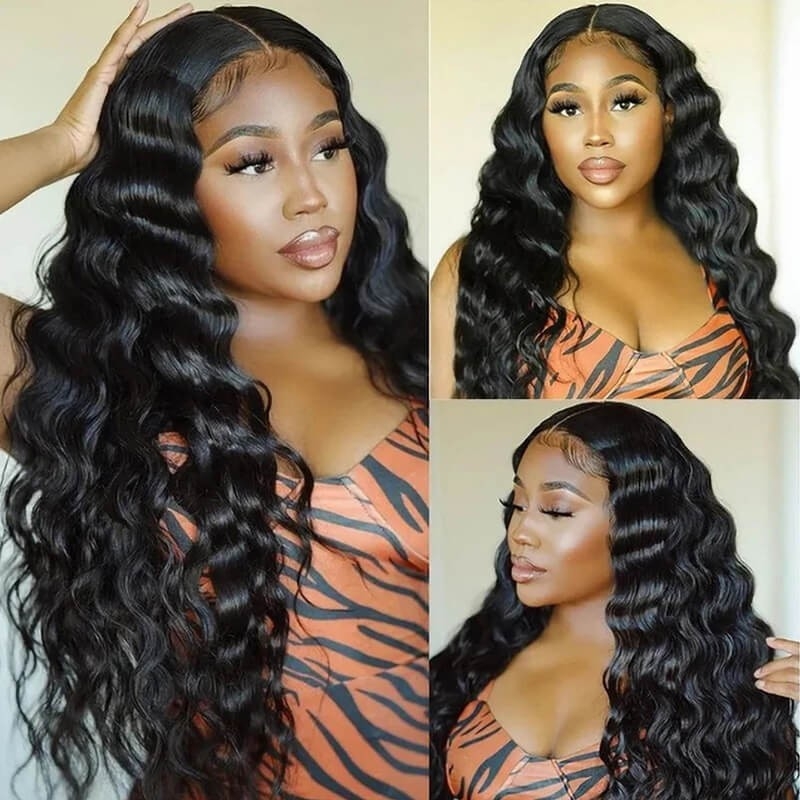 Lush Locks HAIR New Arrival Upart Wig , Natural Black Loose Deep Wigs_Wigs, Lace Front, Human Hair