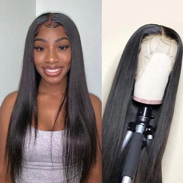 Straight Hair 360 Lace Wigs Virgin Human Hair Wigs Pre Plucked