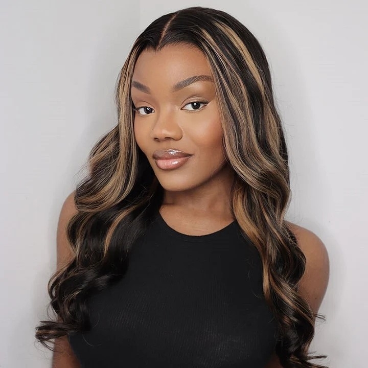 Highlight Wear&Go Body Wave 4x6 Pre Cut Lace Glueless Human Hair Wig