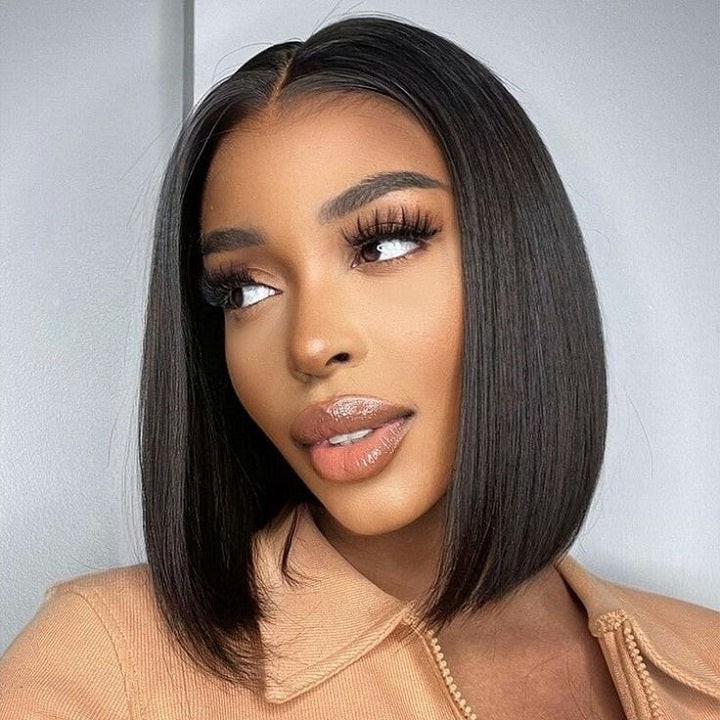 Wear&Go Glueless Pre Cut Lace Straight 5x6 Crystal Lace Bob Human Hair Wig