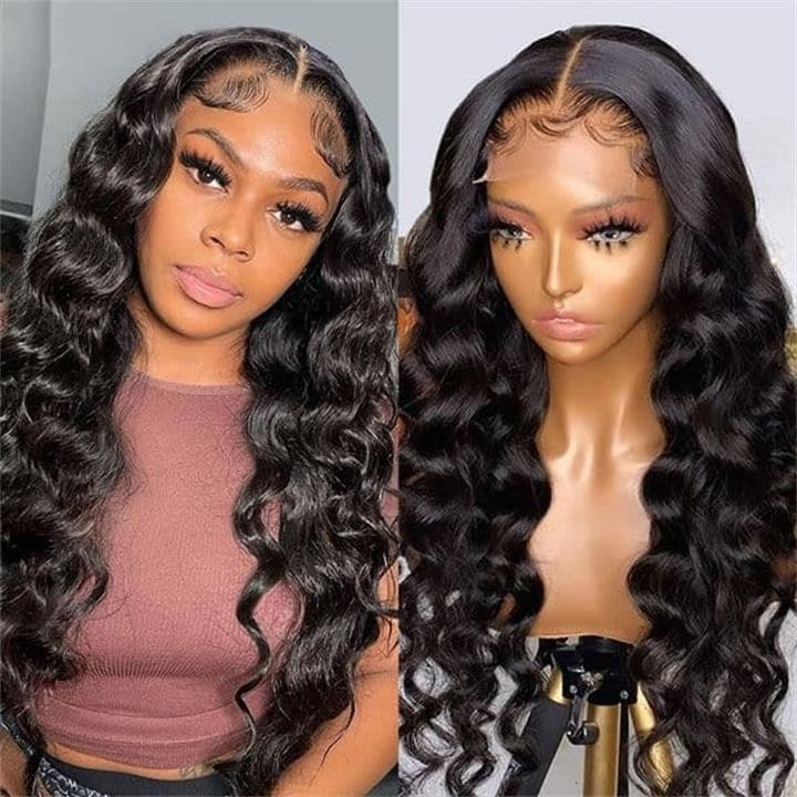 Loose Deep Pre Cut 5x5 Crystal HD Lace Wig Preplucked Hairline Glueless Human Hair Wigs