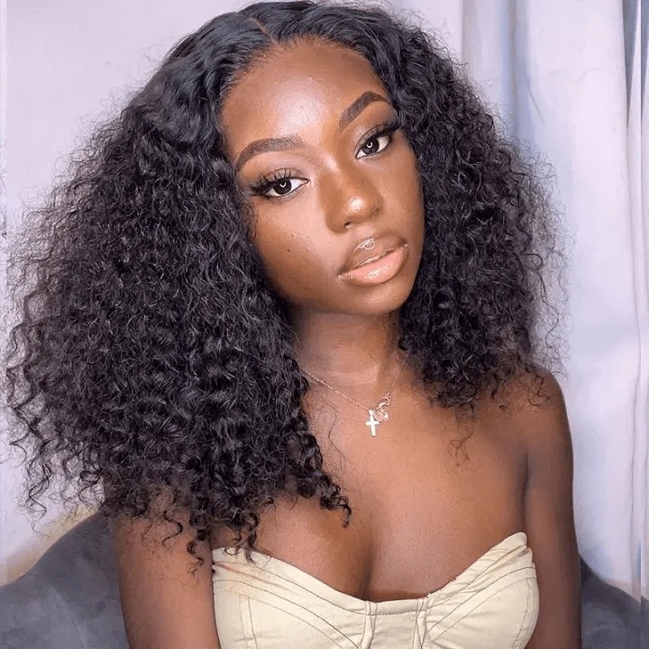 DOPEaxxPANA Curly Wear&Go Pre Cut New 5x6 Crystal Lace Bob Wig Glueless Human Hair Wigs Easy Beginner