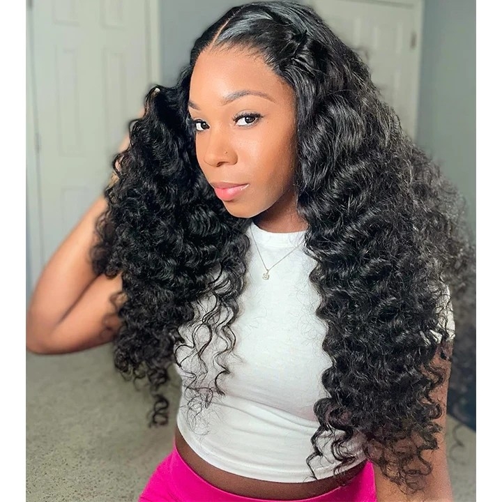 DOPEaxxPANA Wear&Go Glueless Pre Cut Crystal Lace Loose Deep Upgraded 5x6 Lace Human Hair Wig