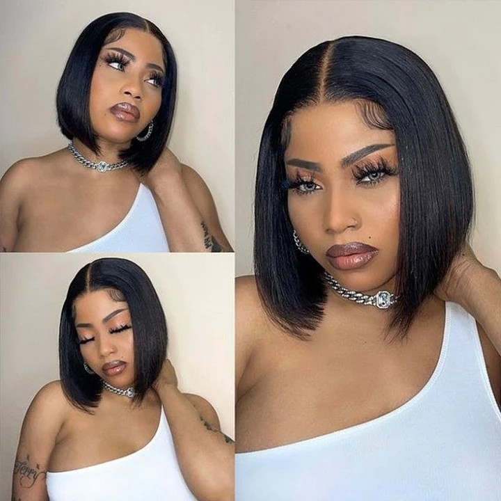 DOPEaxxPANA Wear&Go Glueless Pre Cut Lace Straight 5x6 Crystal Lace Bob Human Hair Wig