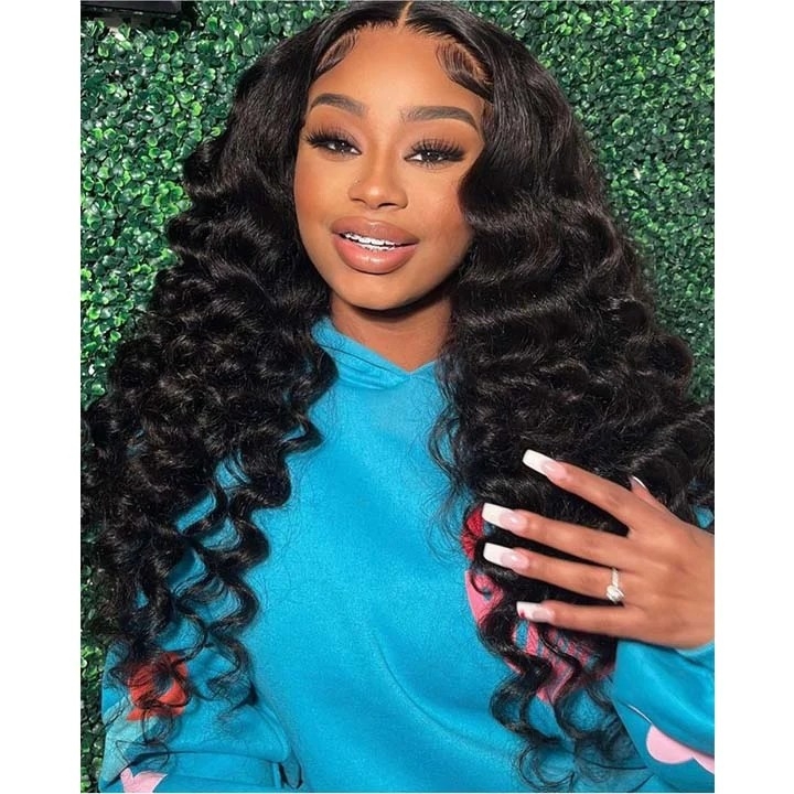 Loose Deep Pre Cut 5x5 Crystal HD Lace Wig Preplucked Hairline Glueless Human Hair Wigs