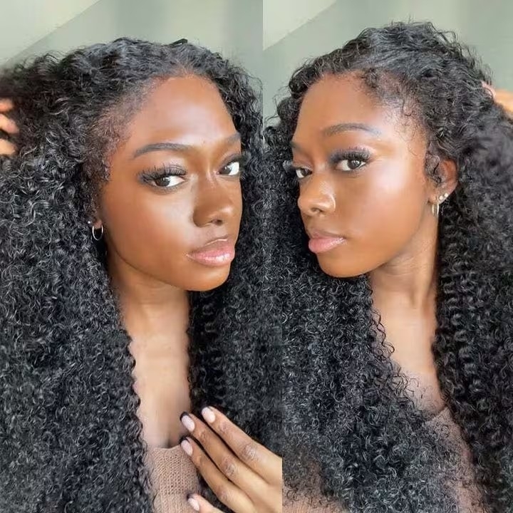 MsRoshPosh@ 13x4 Transparent Lace Front and 6x4.75 Pre Cut Lace Jerry Curly Wigs with 4C Baby Hair Edges Glueless Human Hair Wig On Sale