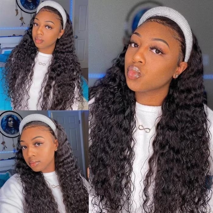 Natural Wave Headband Human Hair Wig |Amacharii