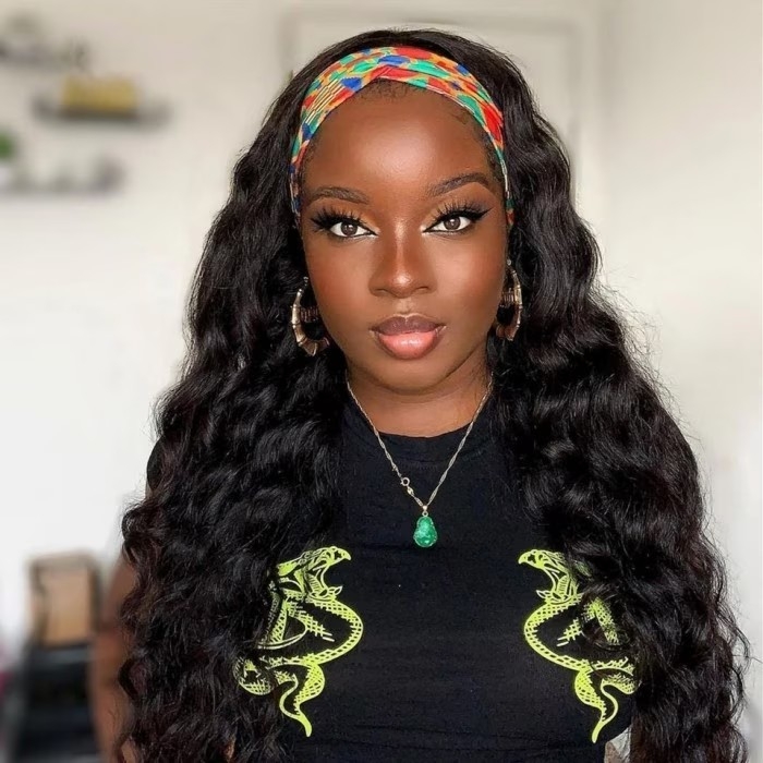 Loose Deep Wave Headband Human Hair Wig |Amacharii