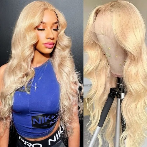 150% Density Body Wave 13x4 Lace Front Human Hair Wigs 613 Blonde Brazilian Lace Frontal Human Hair Wigs