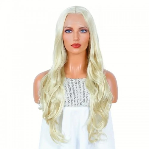 613 Blonde Body Wave Lace Front Wigs T-Part 13*4*1 Lace Front Wigs Synthetic 28 Inch Long Straight Hair Wigs For Women Girls