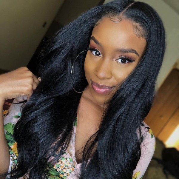 Body Wave 360 Lace Frontal Wig Natural Color Pre-Plucked With Baby Hair