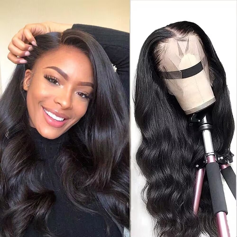 180% Density Pre-plucked Body Wave Hair 360 Lace Frontal Wig Human Hair