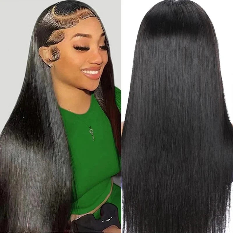 Straight Hair 360 Lace Frontal Wig Pre-Plucked 360 Lace Wigs@TheKeyisME_Wigs