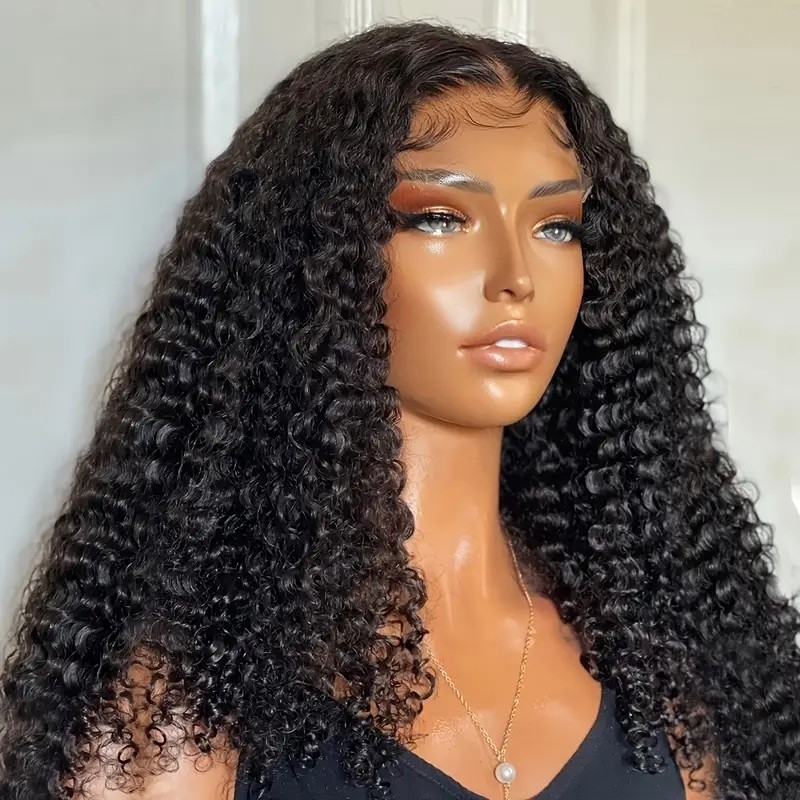 150%13x4 Lace Front Wigs Human Hair For Women Bob Deep Curly Wave Frontal Curly Lace Wigs Pre Plucked With Baby Hair