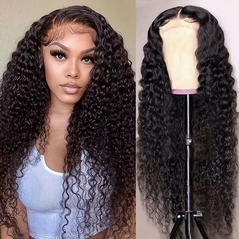 13x4 Lace Front Wigs Human Hair Pre Plucked 150% Density Brazilian Wet And Wavy Human Hair Wigs For Women Glueless Curly Lace Frontal Wigs Human Hair Natural Color@slayedbyjordan