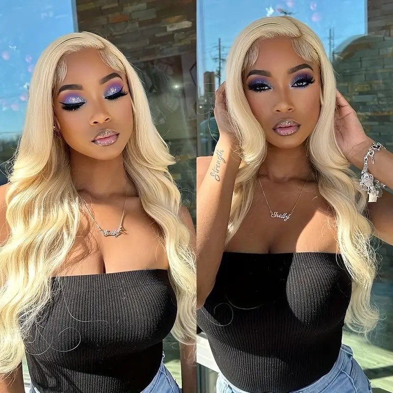 13x4 Transparent 613 Lace Frontal Wig Honey Blonde Color Brazilian Remy Body Wave Lace Front Human Hair Wigs For Women@slayedbyjordan