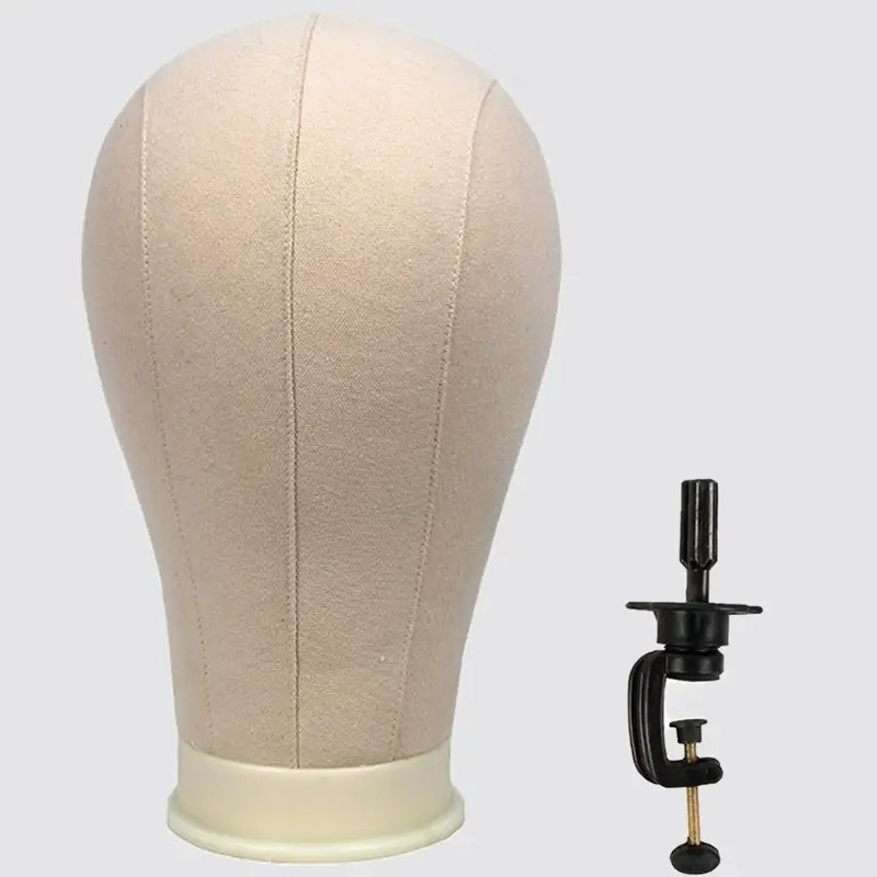 Mannequin Head Canvas Cork Pin Model Head For Hat Wig Stereotype Display Stand With Fixed Bracket And Needle@IAMSHERIKAB