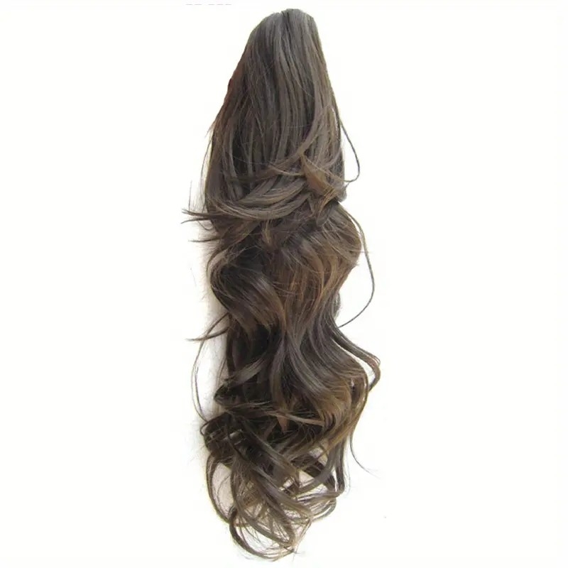 1PC 55cm/21in Plus Length Ponytail,Clip In Claw Ponytail Extension Synthetic Wig Hair Extensions Hair Pieces For Women Wavy@IAMSHERIKAB