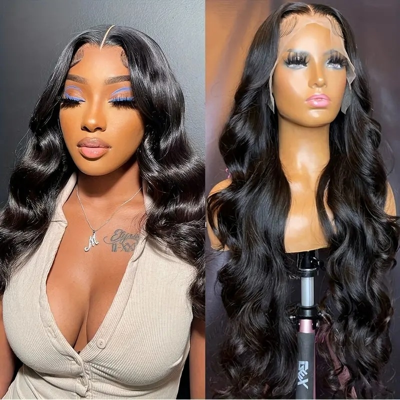 Body Wave Human Hair Wigs For Women Girls 4*4 HD Transparent Lace Front Wigs Pre Plucked Brazilian Human Hair Wigs@IAMSHERIKAB