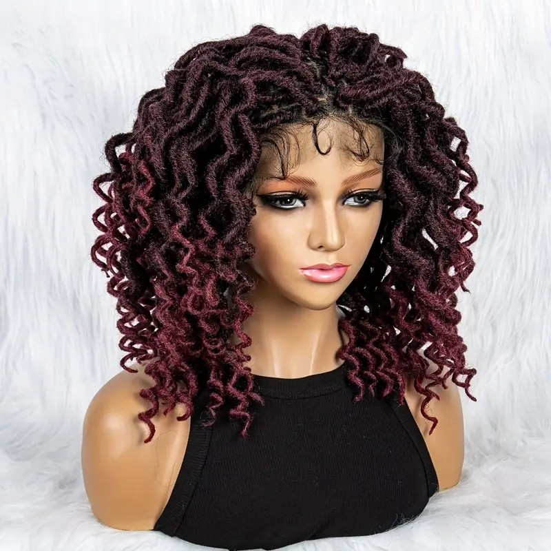 Braided Wigs Synthetic Full Lace Wig For Women Wig Braid Braiding Hair Knotless Box Short Braids Wigs@carriesnipesss_marcusonthathair