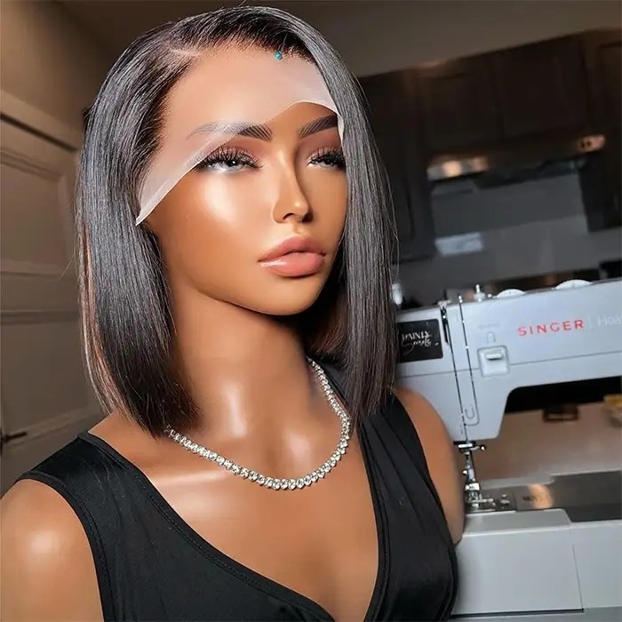 IAMSHERIKSB Short Straight Hair Bob Wig 13x4/4x4 Human Hair Lace Front Bob Wigs Human Hair Wigs