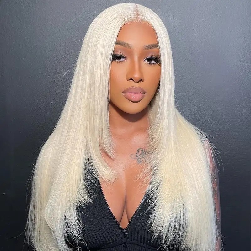 IAMSHERIKSB Layered Butterfly Haircut 613 Blonde 13x4 Lace Front Straight Wig