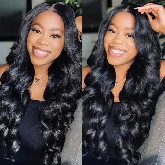 IAMSHERIKSB V-part Body Wave Super Natural Wigs Remy Human Hair No Leave Out For Women