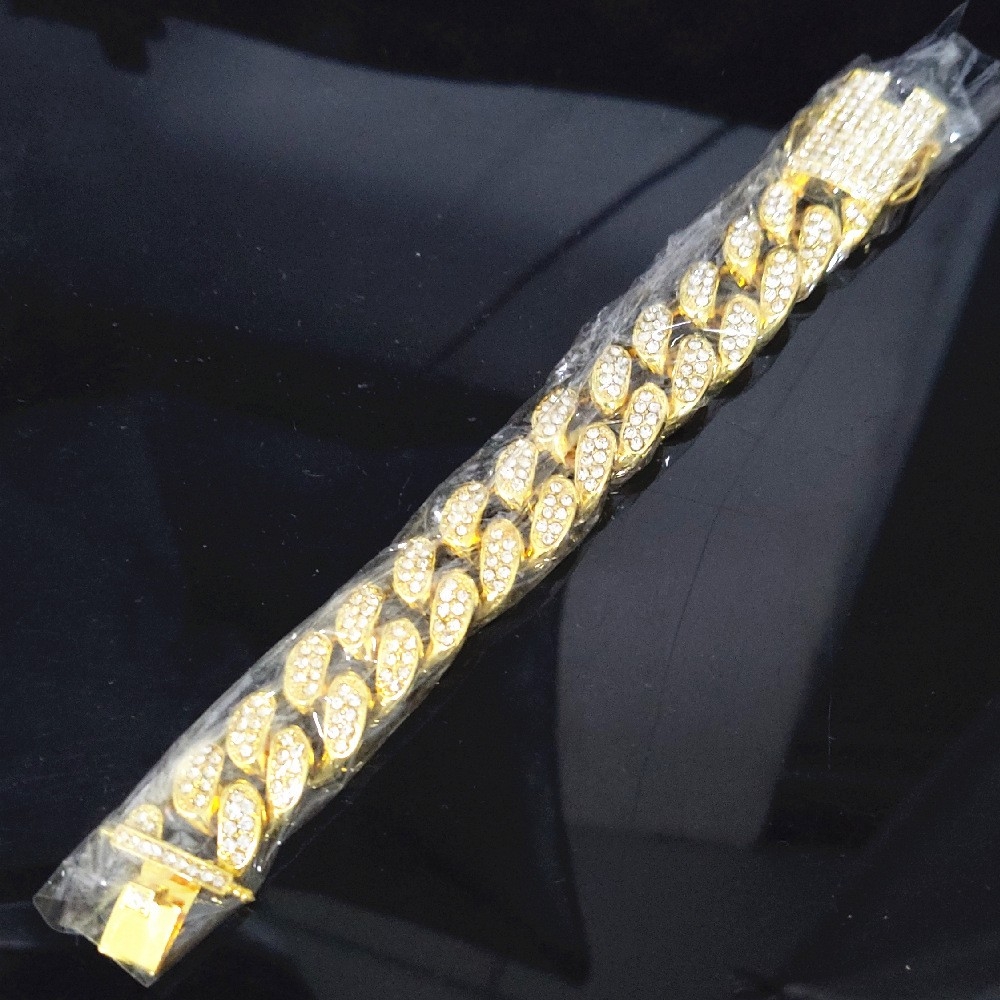 Special 20mm Cuban Chain Diamond Bracelet Hiphop Necklace