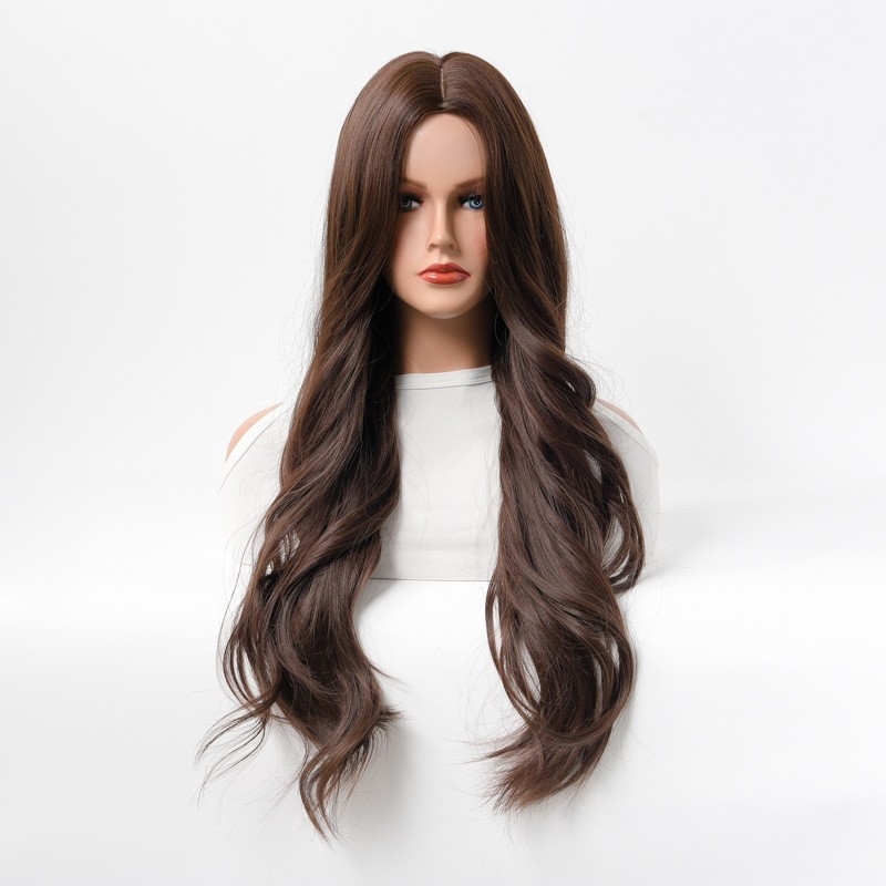 Halloween Wig for Women - European and American Style - Matte Silk - Center Parting - Long Curly Synthetic Fiber Hair - Lace Wig