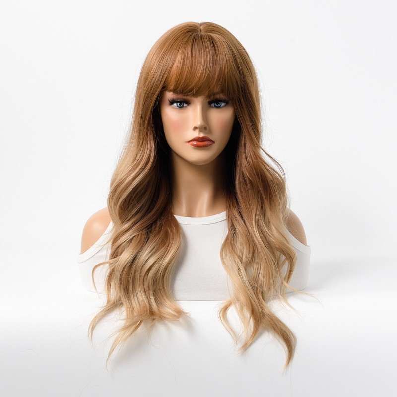 Trending European & American Style Wig - Long Curly Hair - Big Waves - Natural & Realistic - Full Head Wig