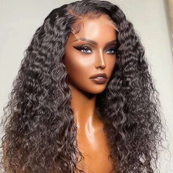 Magical Wet And Wavy Mid Part Glueless 5x5 Closure HD Lace Wig Breathable Cap