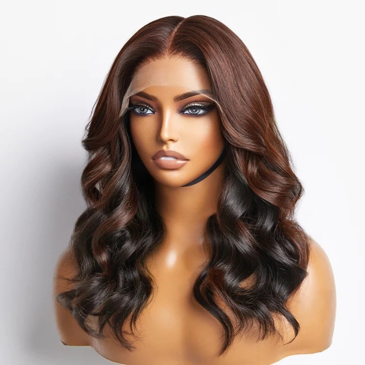 Limited Design | Peekaboo Bronze Brown Loose Body Wave Glueless 5x5 Closure HD Lace Wig