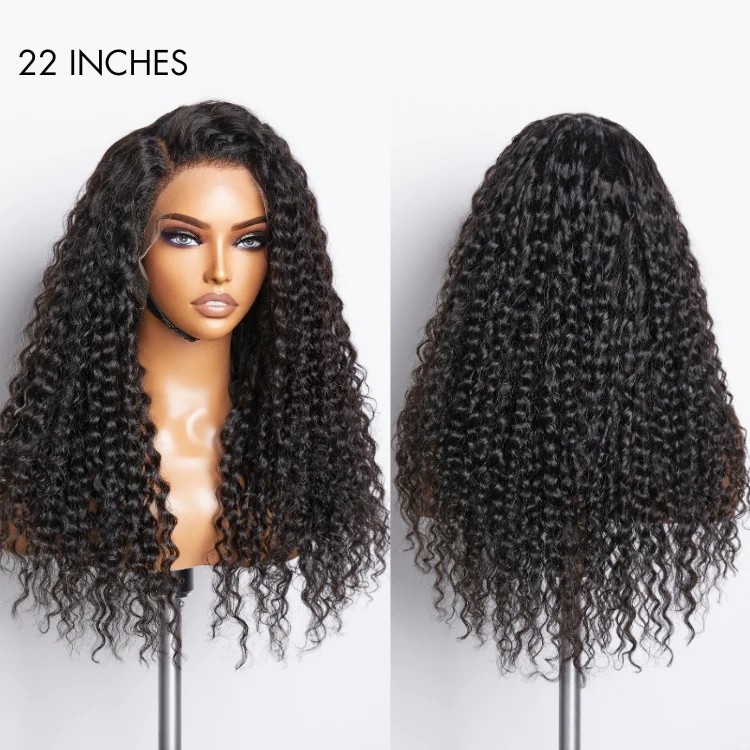 4C Edges | Right Side Part 13x4 Frontal HD Lace Ear To Ear Fluffy Water Wave Wig