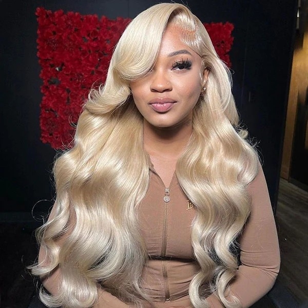 Wear & Go Glueless Wigs 613 Blonde Body Wave Lace Frontal Wigs 13x4 Lace Wigs No Glue