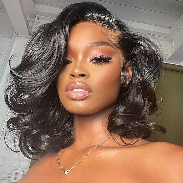 Body Wave Wear & Go Wigs Pre Cut 5x5 HD Lace Glueless Wig Short Bob Wigs