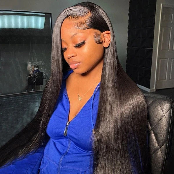 Effortless Wear And Go Straight Hair Wigs - HD Transparent 13x6 Lace Front Wigs