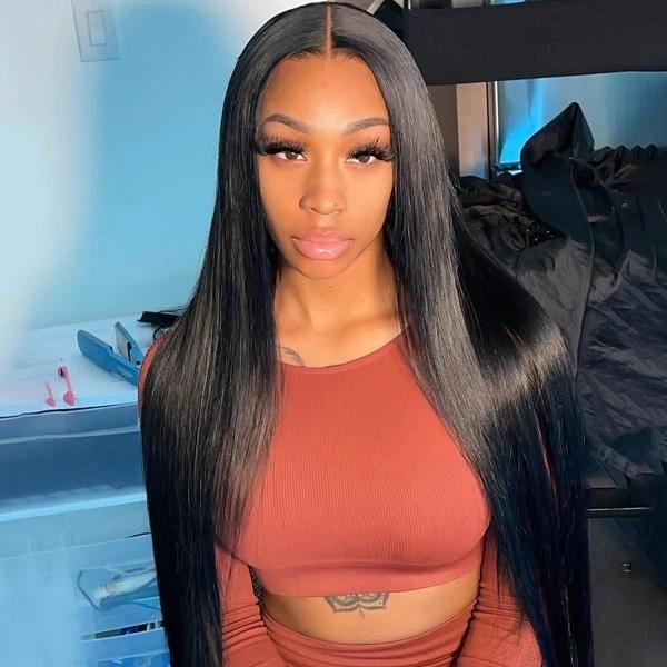 Quick Wear And Go Straight Hair Wigs - Natural 5x5 Lace Closure Wigs with Pre-Bleached Knots