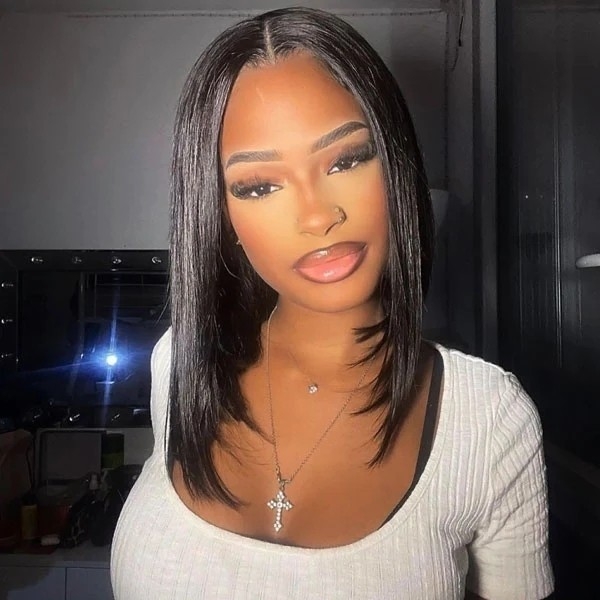 Effortless Wear & Go Glueless Bob Wig - Silky Straight 5x5 Lace Closure Bob Wigs - Beginner Friendly